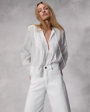 RAG & BONE Amaris Ramie Top White Size S