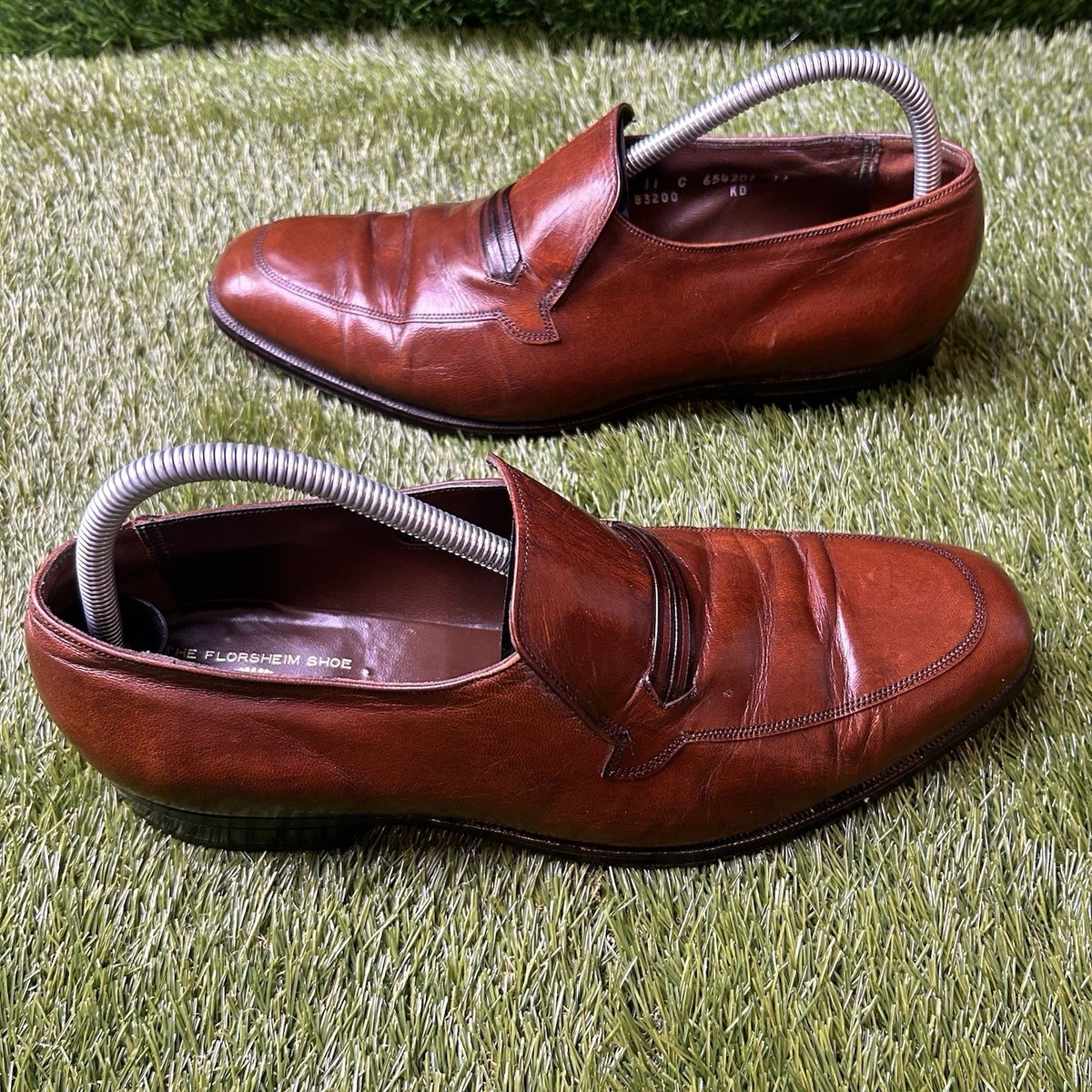 Florsheim Imperial Quality Mens 11 C Brown Leather Apron Toe