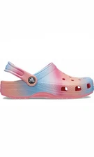 New Crocs Classic Color Dip Clog Kids Juniors Size J1 Multicolor 209041-6WA