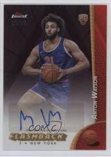 2024-25 Topps Finest Red & Black Vapor Refractor /10 Anton Watson Rookie Auto RC