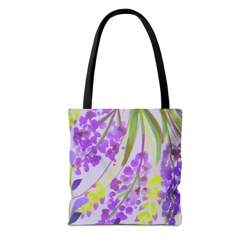 Purple Flowers Floral Wysteria Tote Bag, Eco-Friendly, Great Gift, reusable bag - Picture 10 of 13