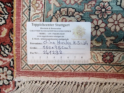 241232-Wunderschöner Original China Hereke Seide,150x95 cm²,Rug,Teppich,Tapeto - Bild 12 von 12