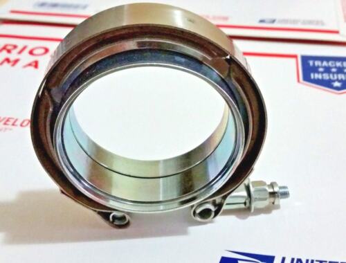 3" inch Stainless Steel #304 V band Vban Clamp w/2 Flange Turbo Exhaust Down Pip - Photo 1 sur 8