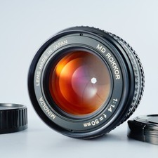EXCELLENT MINOLTA MD ROKKOR 50mm F/1.4 Prime Lens