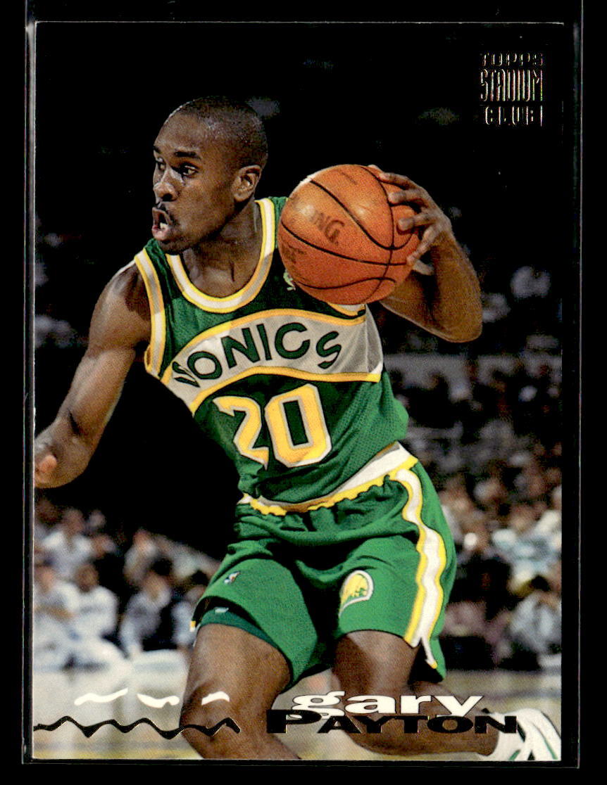 Gary Payton 1993-94 Stadium Club #196 Super Teams Division Winners SuperSonics