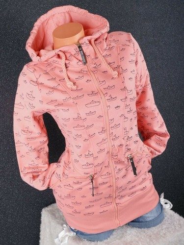 Damen Piquet Jacke Slim Fit Kapuze Hoodie Fleece angeraut Boote S M L XL 2XL - Bild 10 von 59