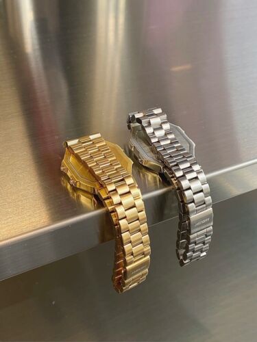 Neu AMBUSH Timeless Silber Gold Metall Charm Uhr Design Armband Schmuck Unisex - Bild 5 von 18