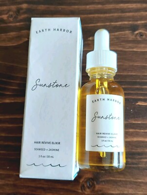 EARTH HARBOR 'Sunstone' Hair Revive Elixir Full Size 1 fl oz.  MSRP $30; NIB