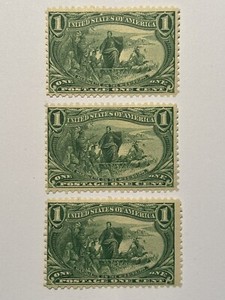 3! US Stamps #285 MNH OG VF 1 Cent 1898 Trans Mississippi Expo Stamp