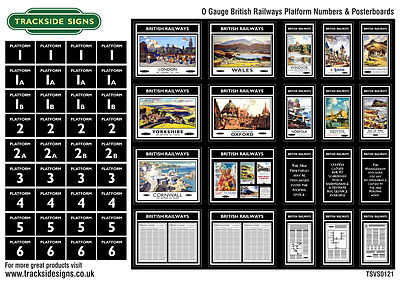 British Railways Bahnsteignummern & Werbeplakate Spur O