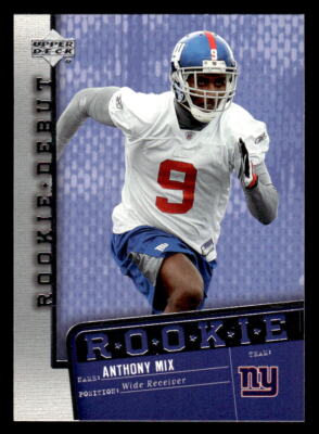 2006 Upper Deck Rookie Debut Anthony Mix #164 New York Giants Football ...