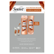 Shampoo and Conditioner Suave Soft Silky Hair 48 Hour Frizz Control 18 Oz 2 Pack 0.86 per fl oz