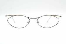 Vintage Alpina 7902 Black Brown Oval Glasses Frame Eyeglasses NOS