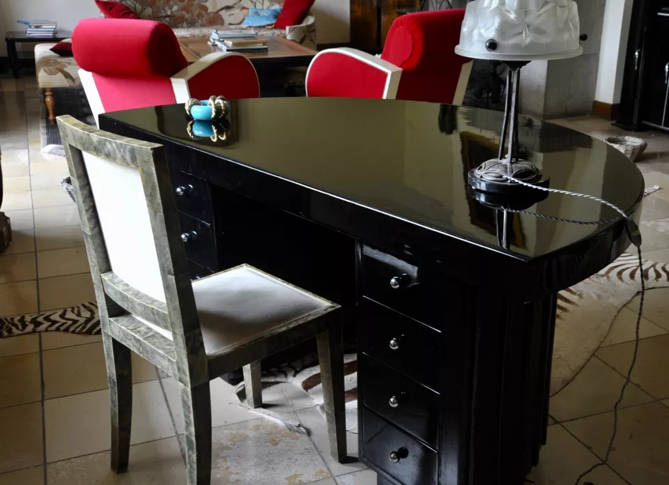 Escritorio art deco francés original años 30 Foto 2 de 4