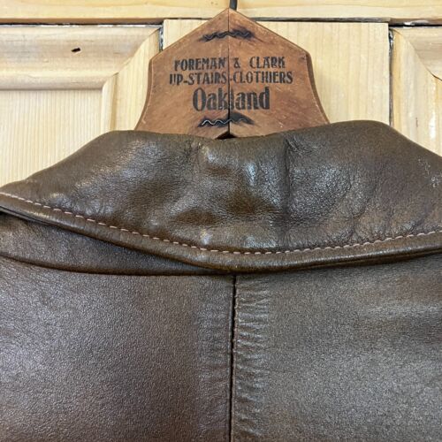 Golden Bear Mens Vintage 1960's California USA Leather Jacket Small Brown SP EXC - Picture 7 of 12
