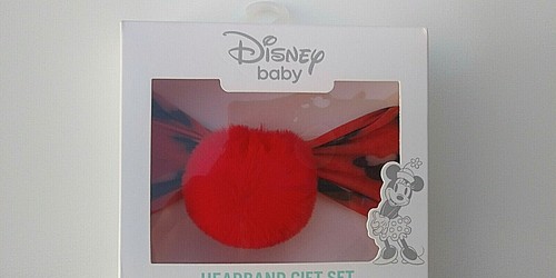 Disney Minnie Mouse Baby Gift Set Headband & Rattle Socks Red Blk Baby Girl NWT. - Picture 2 of 4