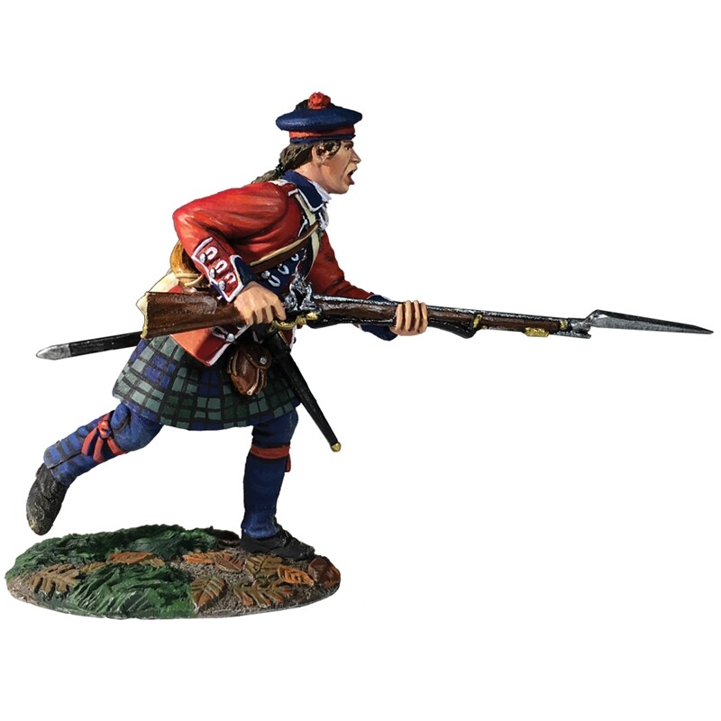 BRITAINS SOLDIERS 16054 - 42nd RHR Battalion Coy Charging No.1, 1760-63
