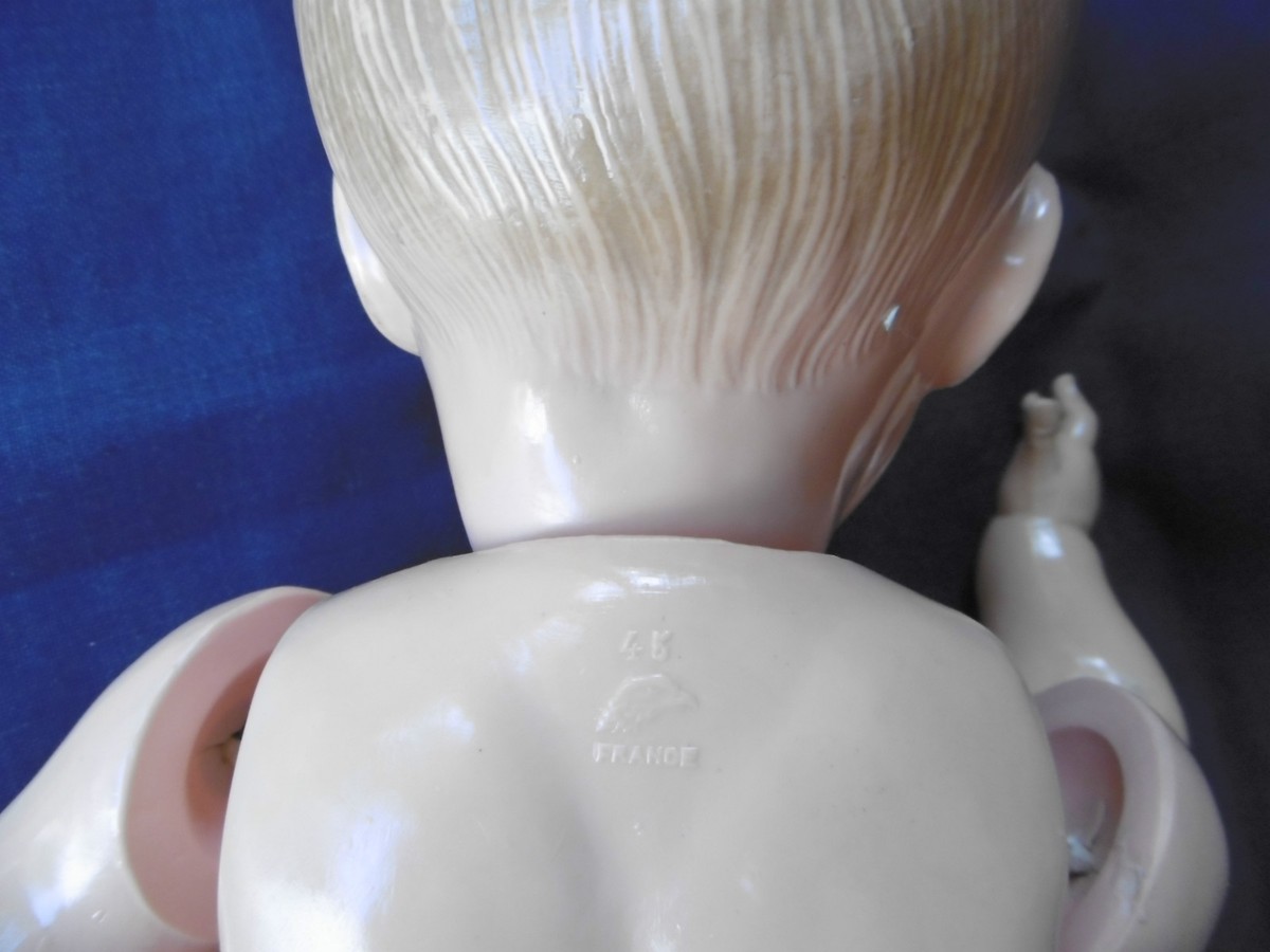 ANCIENNE POUPÉE BAIGNEUR en celluloid ? Petitcollin Garçon