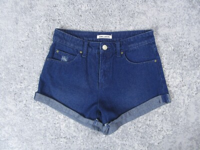 Billabong Shorts Womens 26 High Waisted Denim Jeans Bottoms Summer Dark  Wash