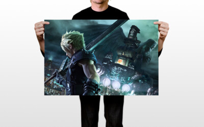 Final Fantasy VII Remake Cloud Strife Action Game Wall Art Home