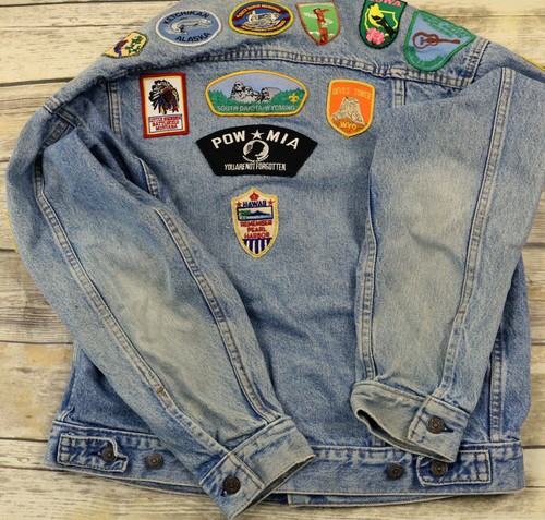 Levi Strauss Jean Jack Vintage Patches Alaska POW MIA Rt 66 Souvenir Travel Med - Picture 12 of 12