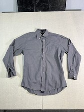 Vintage Tommy Hilfiger button down shirt blue plaid casual long sleeve 15 1/2