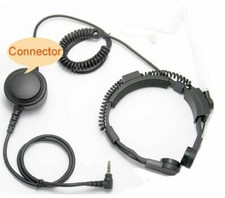 LARYNGOPHONE WITH LARGE PTT FOR MOTOROLA  COBRA, PROFESSIONAL MILITARY