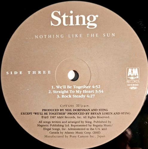 STING ...Nothing Like The Sun (Vinyl) 2xLP Record 1987 JAPAN 1st PRESS & INSERTS - Picture 13 of 15