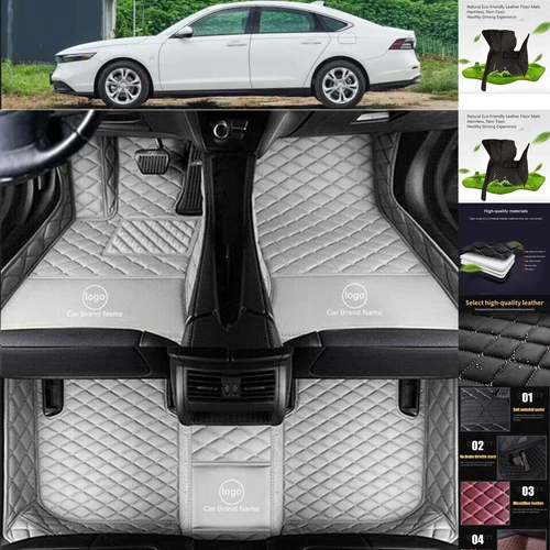 Car Floor Mats For Honda Accord Custom Luxury Carpets Waterproof Cargo Liners - Picture 6 of 31