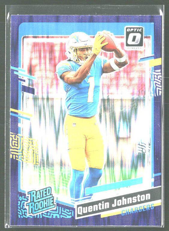 2023 Donruss Optic #265 Quentin Johnston Purple Shock