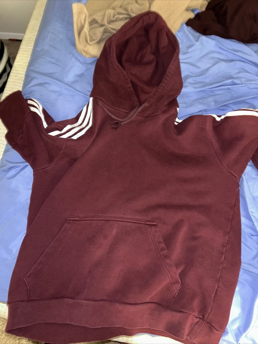 Maroon best sale adidas hoodie