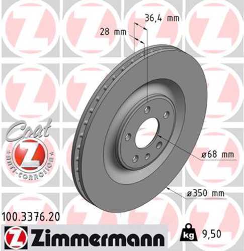 LORDCO - ZIMMERMAN 100337620 Disc Brake Rotor
