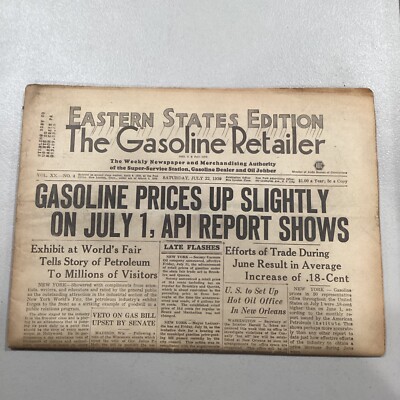 1939 The Gasoline Retailer Eastern States Edition July 22 Gas News Newspaper 