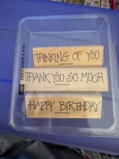 Stampin Up Wood Rubber Stamps, GREETINGS 4 YOU