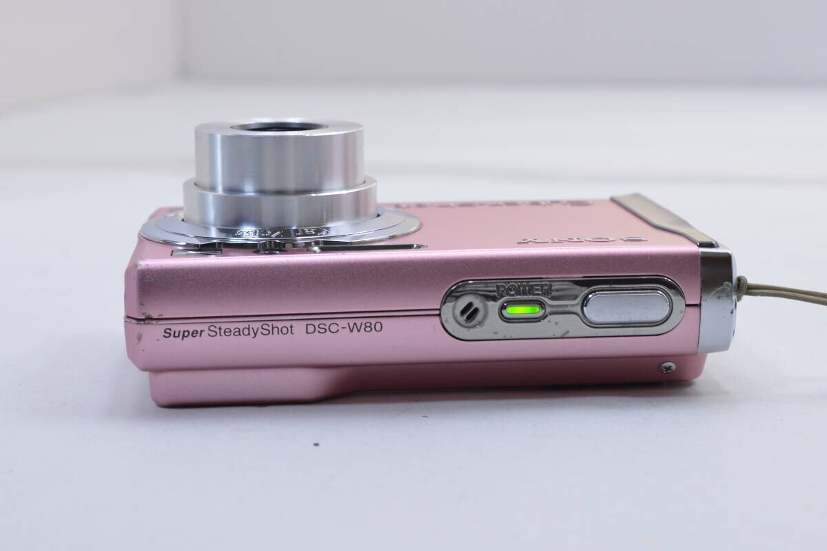 Sony DSC-W80 Pink 7.2MP Digital Camera Cyber-shot used w/ Battery