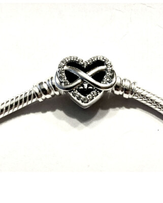 Pandora Moments Sparkling Infinity Heart Clasp Snake Chain