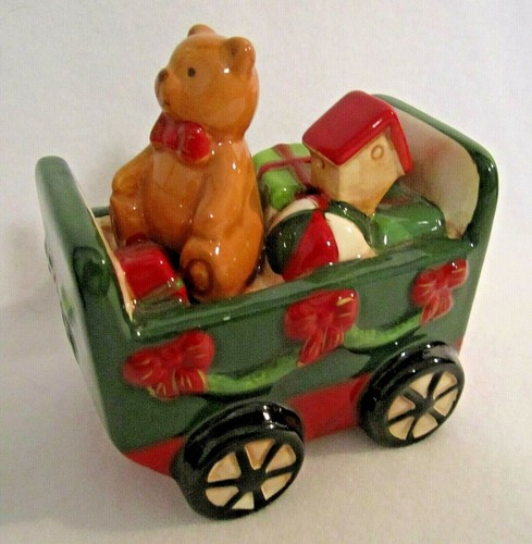 VTG Ceramic Transpac CHRISTMAS TRAIN (Dol Holiday Train, X5875, 3 pcs) - Picture 5 of 9