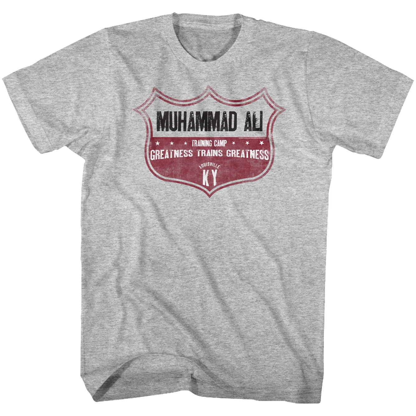 Muhammad Ali T-Shirt Distressed Training Camp Crest Heather Tee