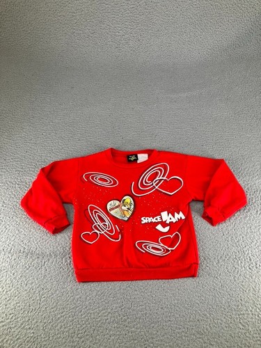 Vintage Space Jam Sweater Girls 6 Lola Bunny Hearts Warner Bros 90s Basketball