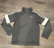 YOUTH Adidas Zip Up Track Jacket Dark Gray Size Large 14/16 NWT