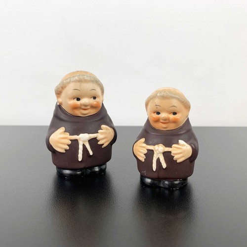 Goebel West Germany monk salt and pepper shakers 1950s friar tuck shaker set - Picture 3 of 6