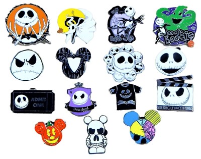 Jack Skellington Nightmare Before Christmas 10 Disney Park Trading Pins Set New
