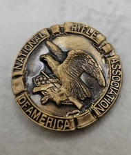 National Rifle Association of America Vintage Lapel Pin Blackinton NRA Eagle Fla