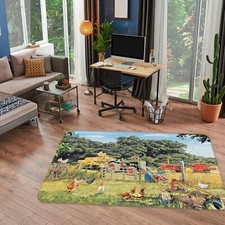 3D Lawn Chicken ZHUA003 Game Non Slip Rug Mat Photo Carpet Trevor Mitchell Zoe