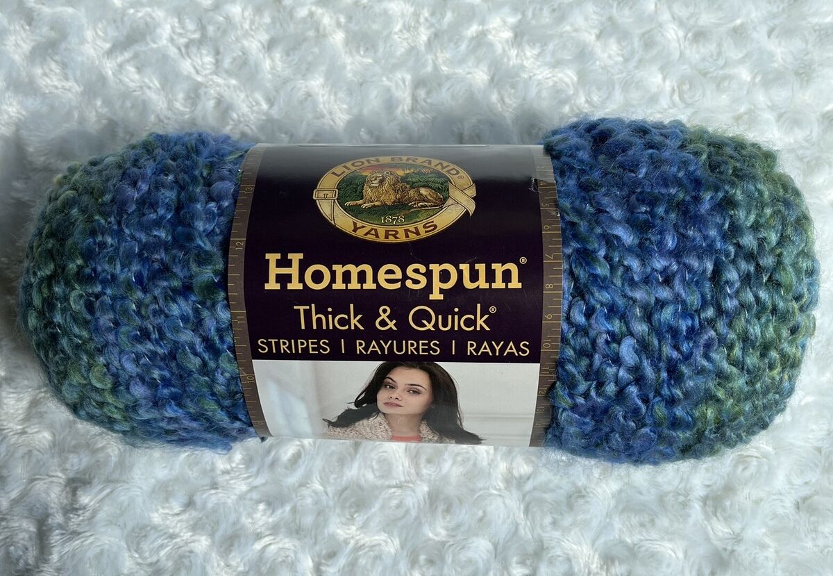 Lion Brand HOMESPUN THICK & QUICK STRIPES Yarn LAKESIDE #237 Lion Brand HOMESPUN THICK & QUICK STRIPES Yarn LAKESIDE #237