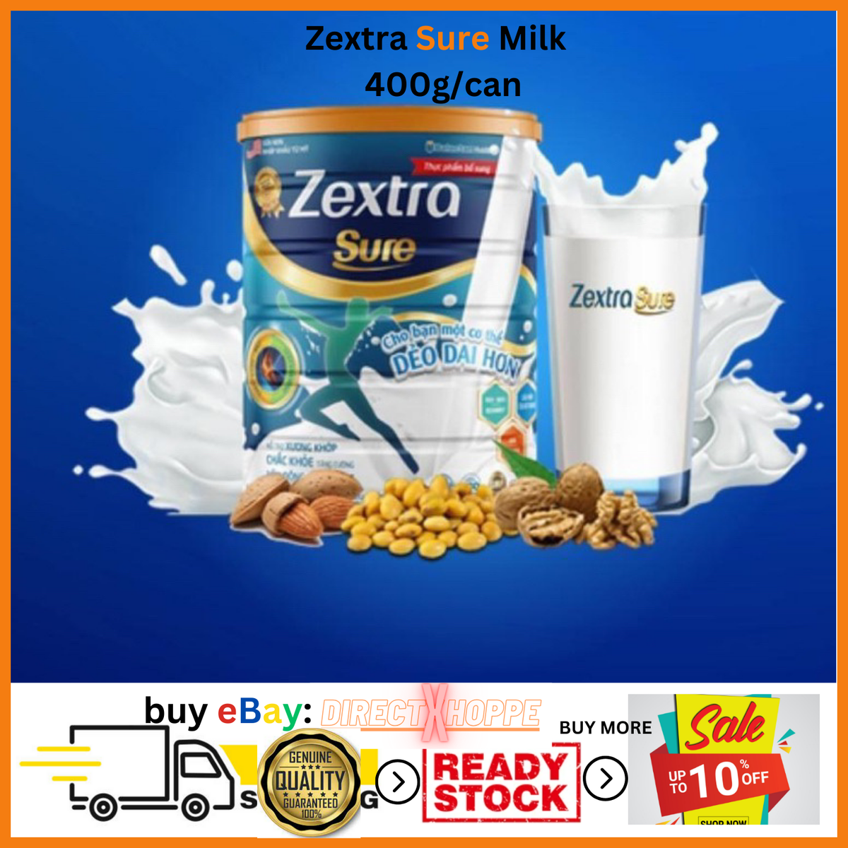 1 CAN X Zextra Sure Milk For Knee Back Pain Bone Strengthen