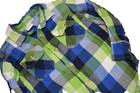 K8 !WOW! OLD NAVY 4T Boys Blue Green Black Plaid button Up Long Sleeve Shirt — photo 2