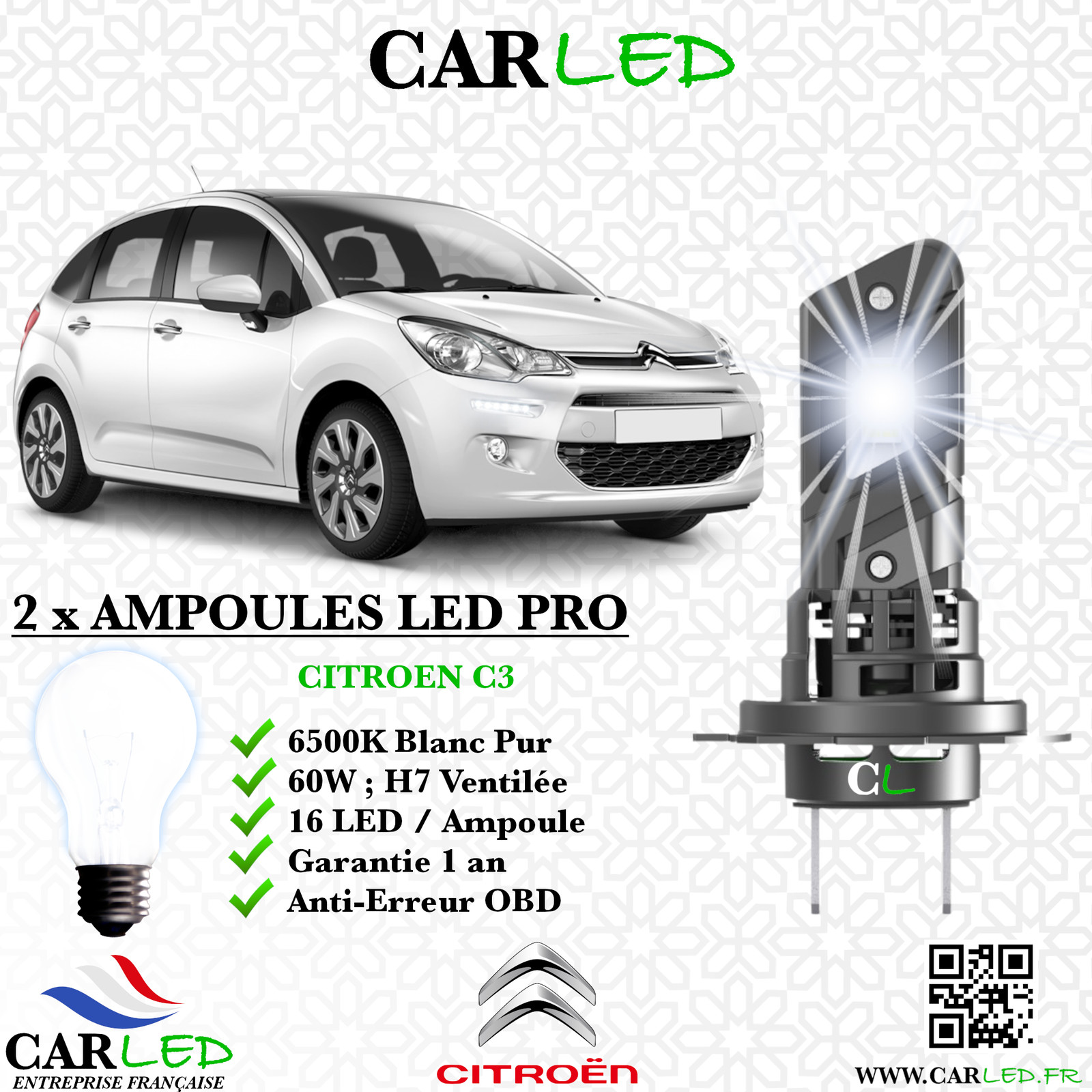 Kit ampoule LED Citroën C3 II pour le confort des trajets quotidiens