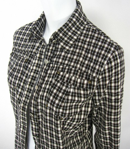 Camicetta Milly USA Design manica lunga top XL EXTRA large cotone MWOT nero bianco - Foto 4 di 12