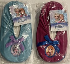 Disney Frozen Anna or Elsa Ballerina Slippers Toddler Girls Size 3-4T NWT